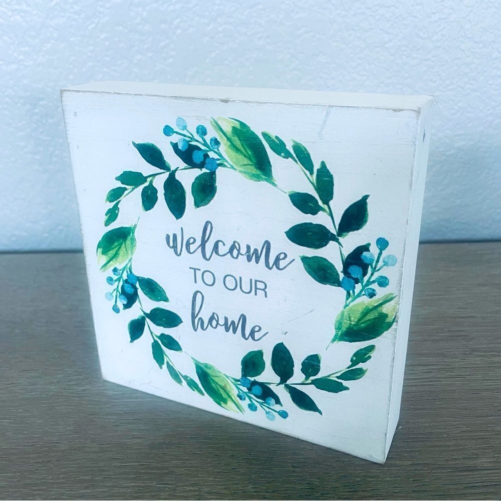Welcome to Our Home Farmhouse Wood Decor Sign